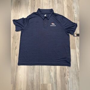 Men's Navy Blue Broncos Polo Shirt